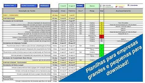 Planilha de Gerenciamento de Projetos - Academia do Consultor