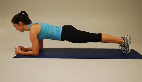 Set of plank exercise. Girl doing different exercises