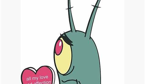 Plankton Giving Heart Meme Pin By Miya💙 On Spongebob Mini Canvas Art, Spongebob