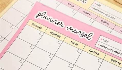 Planner Mensal A4.pdf | Planejadores, Planner, Mensal