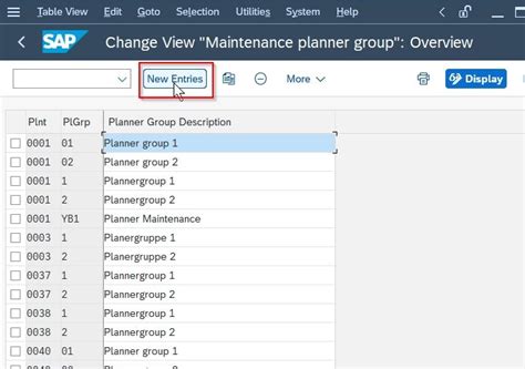 Planner Group In Sap Pm Table