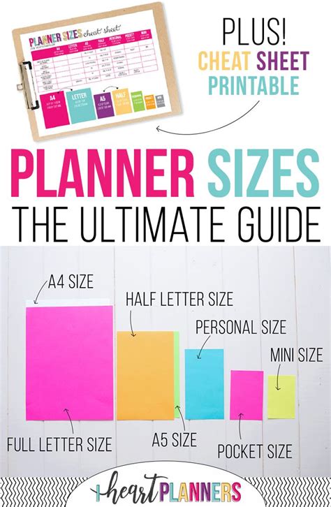 Planner Paper Sizes