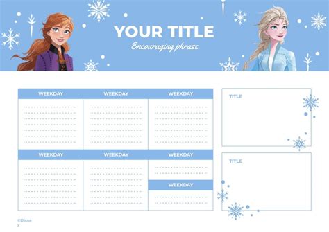 Planner Printable Ice Frozen