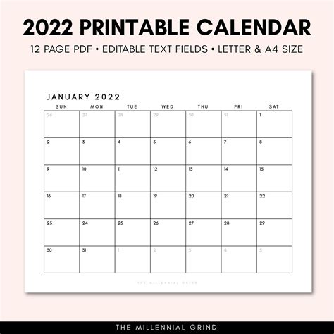planner template 2022
