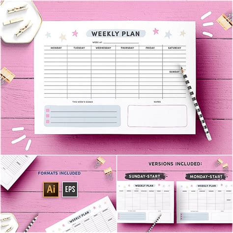 planner template free download