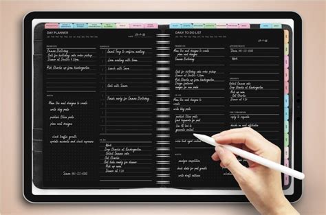 Planner With Black Pages
