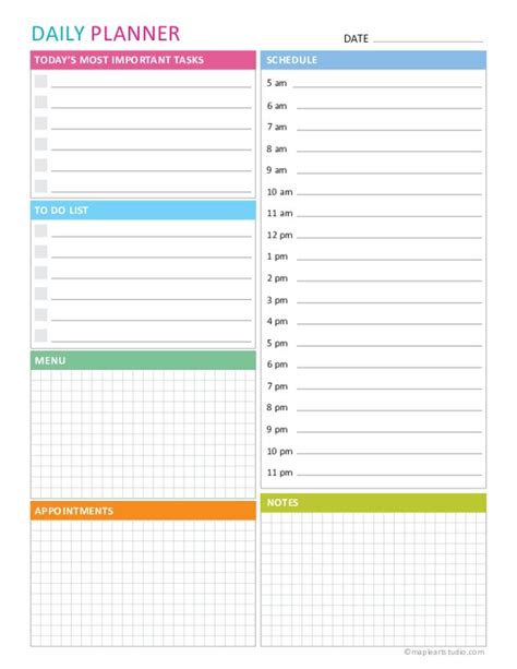 Planner With Time Slots