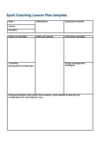 planning in sports pdf