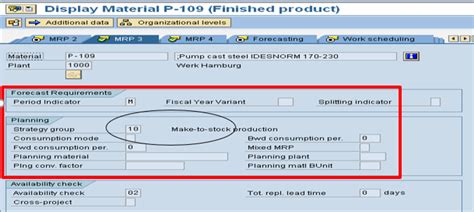 Planning Strategy Group In Material Master Sap