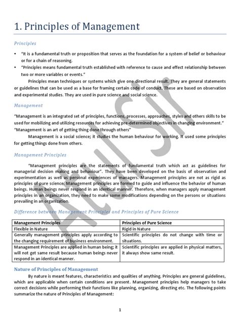planning tools and techniques in principles of management pdf notes