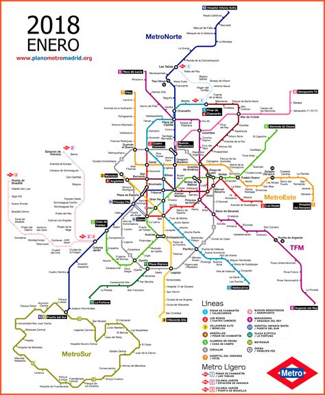 plano del metro de madrid actualizado