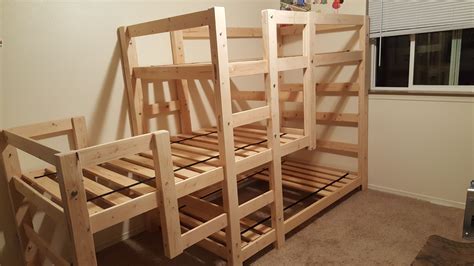 Ana White Triple Bunk Staggered Beds DIY Projects
