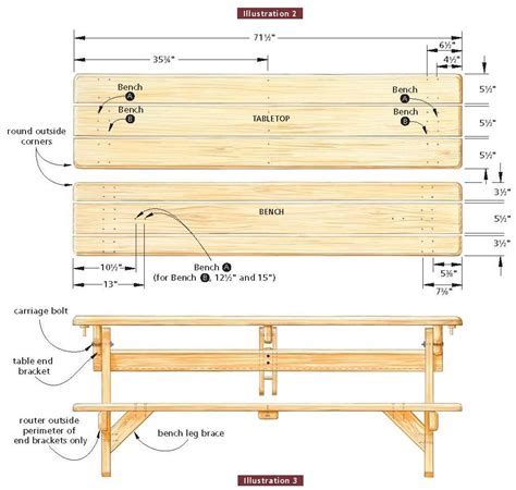 Plans For Bench Table Combo