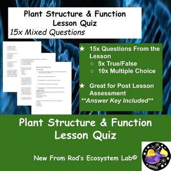 Plant Structure And Function Question Answer