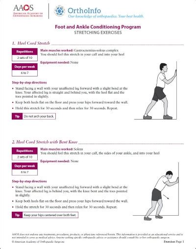 plantar fasciitis exercises pdf aaos