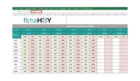 Excel Horas de trabajo semanales - Descargar Gratis