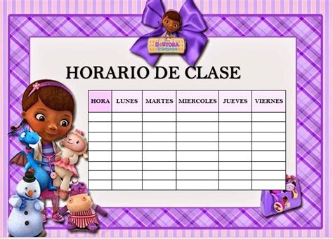 plantilla de horario de clases word