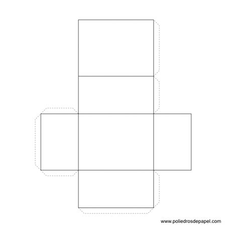 Modelo de papel de un prisma rectangular