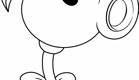 Peashooter Coloring Page Free Plants vs. Zombies