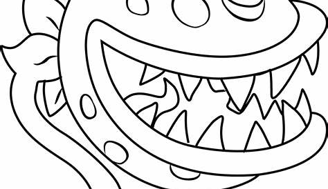 Chomper Coloring Page Free Plants vs. Zombies Coloring