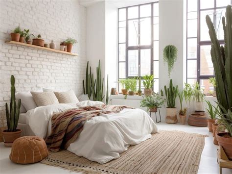 Plants and Natural Elements in a Bedroom