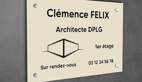 Plaque Architecte Votre