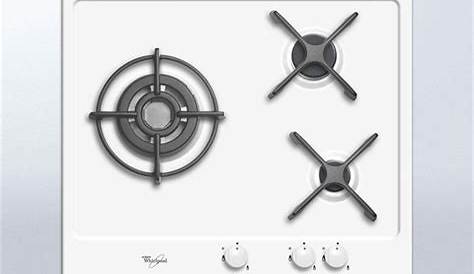Plaque de cuisson gaz 3 feux verre blanc Ustensiles de