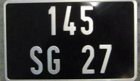 Plaque d'immatriculation moto PVC SIV 17x13 La Malle