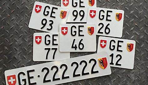 Plaque Dimmatriculation Suisse Numéro D'immatriculation, — Photographie Elenarts