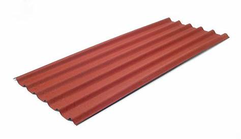 Plaque ondulée Easyline rouge intense 100x76cm Charpente