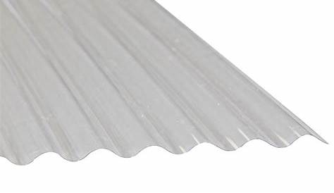 Plaque polyester grandes ondes translucide , 3 x 0.9m