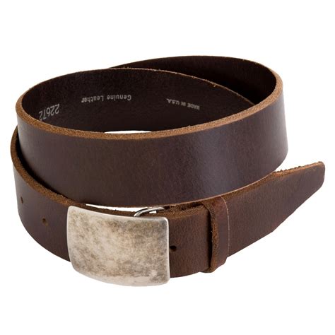 plaque buckle leather belt