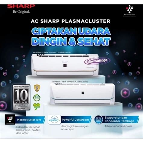 Short Review AC Terbaik SHARP PLASMACLUSTER LOW WATT AHAP5UHL Air