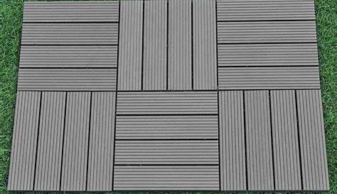 12"x 12" WoodPlastic Composite 11PCS Quick Interlocking Flooring