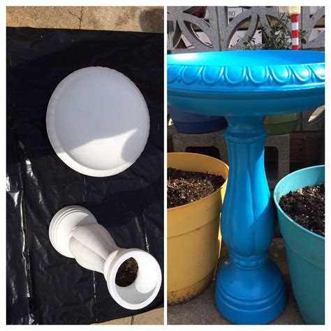 Plastic Bird Bath Paint