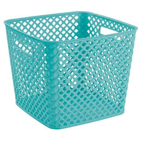 plastic cube storage bin 13x13