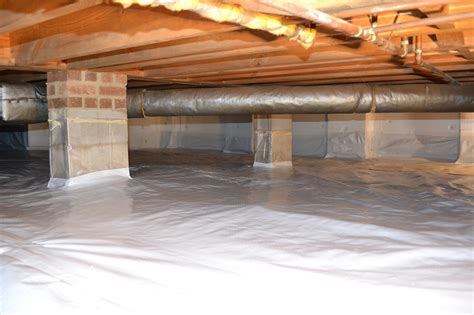 plastic for vapor barrier in a crawl space