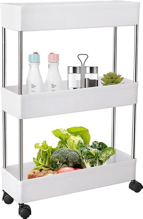 Plastic Kitchen Storage Trolley