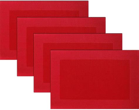 Plastic Red Placemats