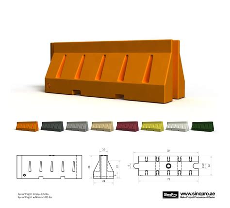 Plastic Road Barrier Dimensions