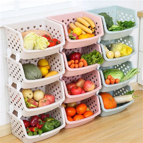 Plastic Stackable Vegetable Storage Bins