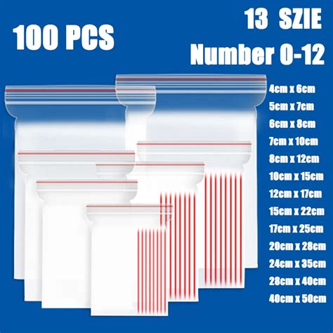 Plastic Storage Bag Sizes