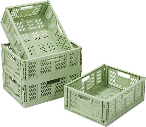 Plastic Storage Baskets Green
