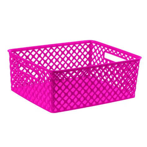 Plastic Storage Bin Pink