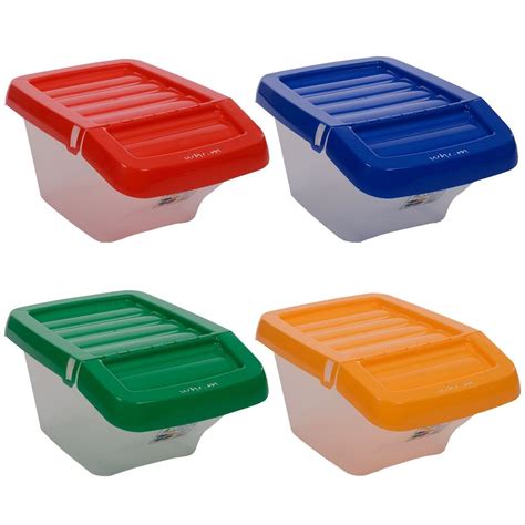 Plastic Storage Container Angled Lid