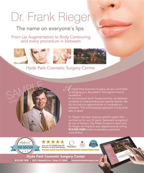 plastic surgery magazine ad