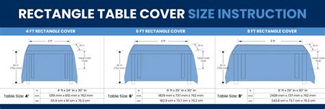 Plastic Table Cover Size