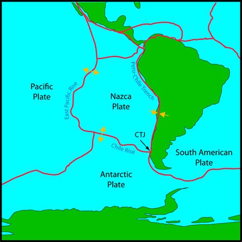 plate boundaries near chile