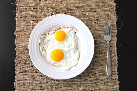 plate of sunny side up eggs