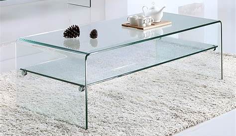 Plateau en verre trempé design transparent 110x60 cm pour